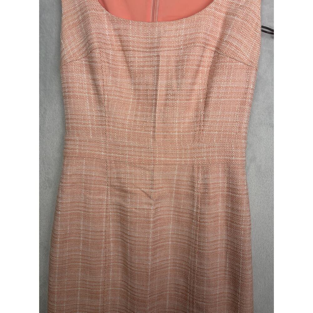Tory Burch Sleeveless Pink Cream Plaid Sheath Dress - Size 0 - Picture 5 of 8
